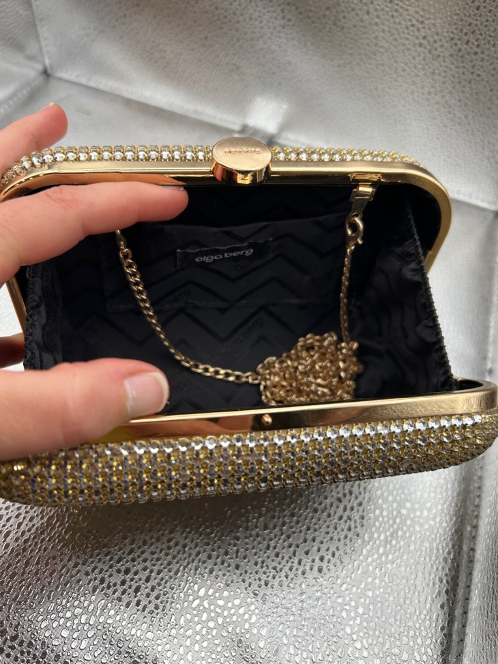 Olga Berg Rae Crystal Frame Clutch - Picture 9 of 9